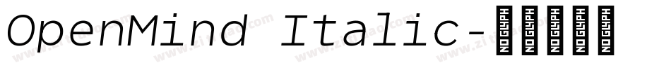 OpenMind Italic字体转换